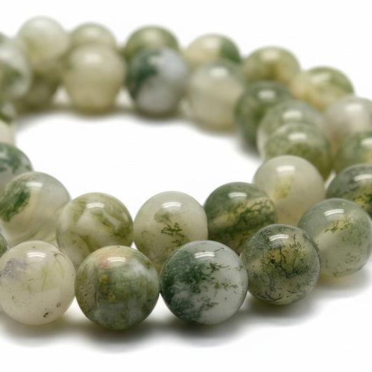 Strand of Tree Agate Gemstone Beads - 8mm