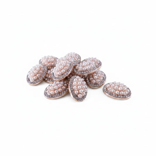 Oval Embellishment with Rhinestones