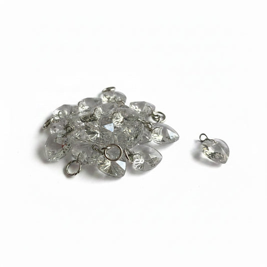 Heart Glass Bead Charm - Size 20mm