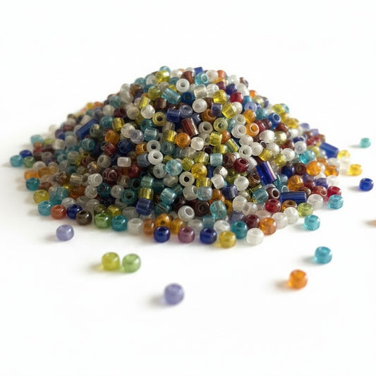 Glass Seed Beads 2mm Mixed Colour - 30g Pack