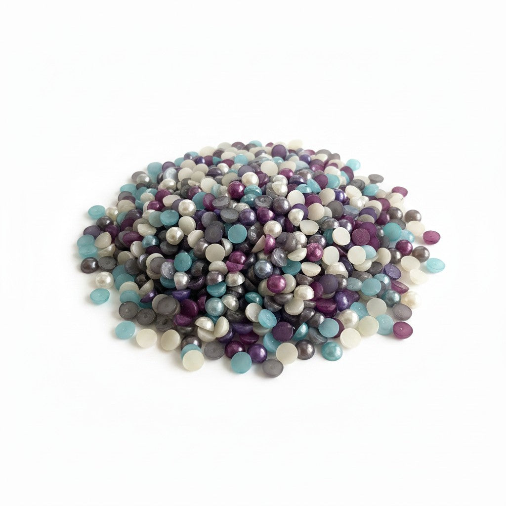 Half Pearl Mixed Acrylic Embellishments - Size 4x2mm