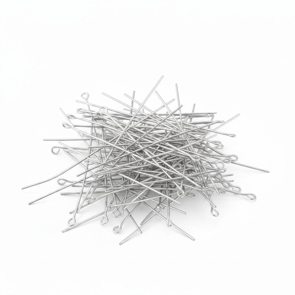 Eye Pins 44mm Silver - Pack of 30
