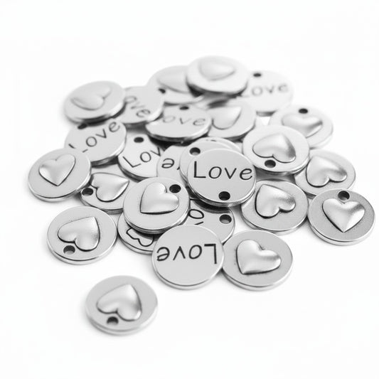 Love Double Sided Charms - Pack of 10