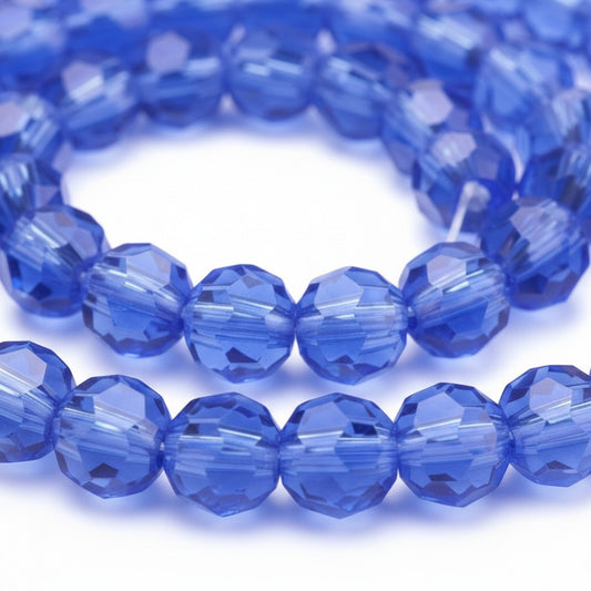 Strand of Blue Glass Beads - Size 4mm