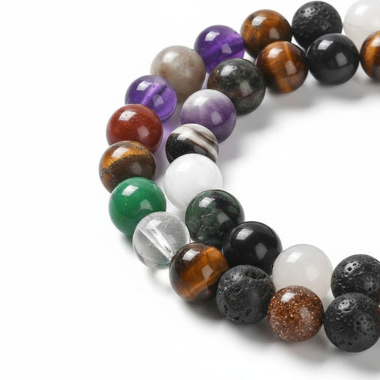 Strand of Mixed Gemstone Beads - 6mm