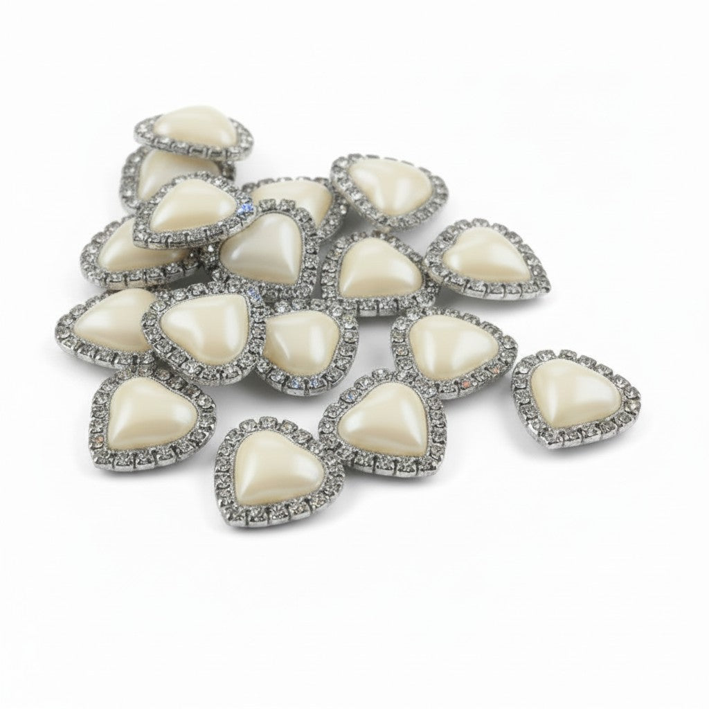 Heart Embellishment with Rhinestones