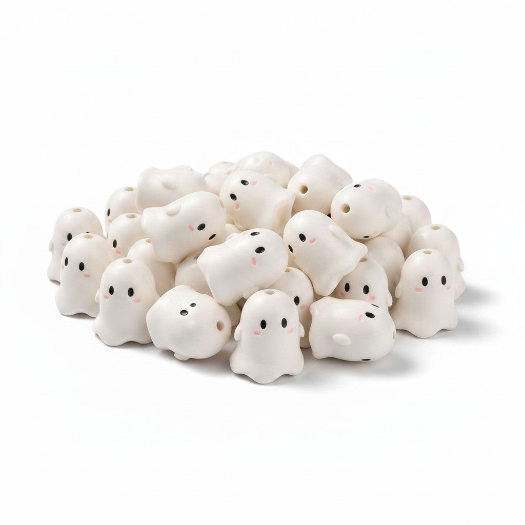 Ghost Acrylic Beads - 17mm