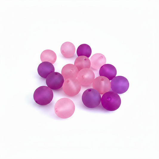 Frosted Acrylic Bead - Size 16mm