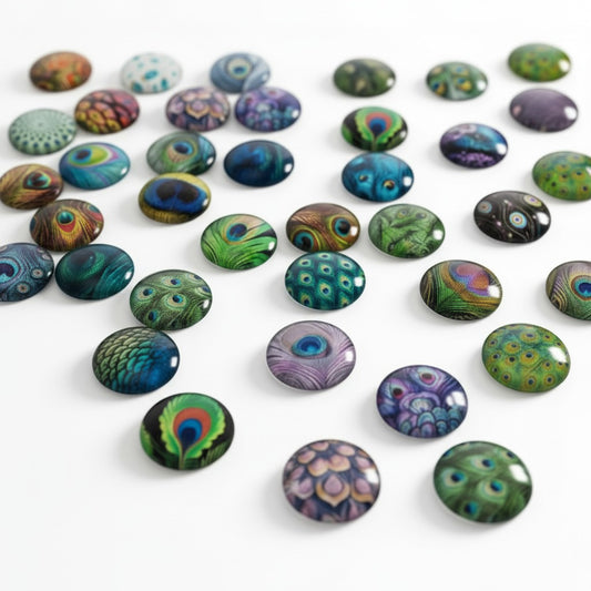 Glass Cabochons 25mm Embellishments - Pack of 5