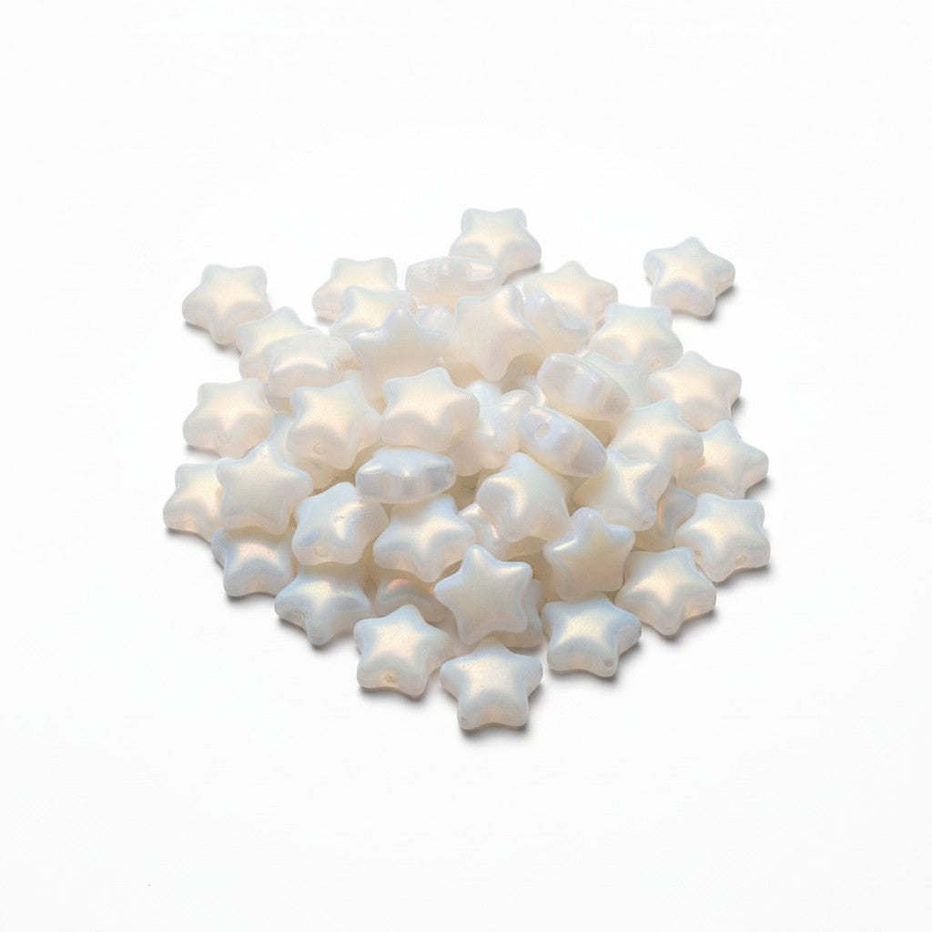 Star 8mm AB Glass Beads - Pack of 10