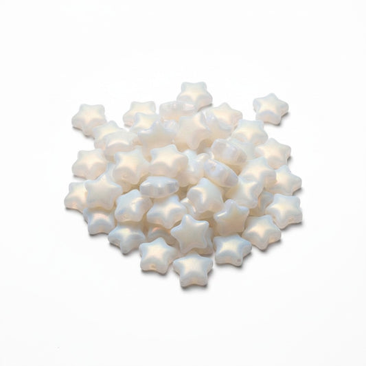 Star 8mm AB Glass Beads - Pack of 10