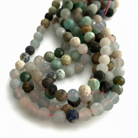 Strand of Mixed Gemstone Beads - Size 6mm