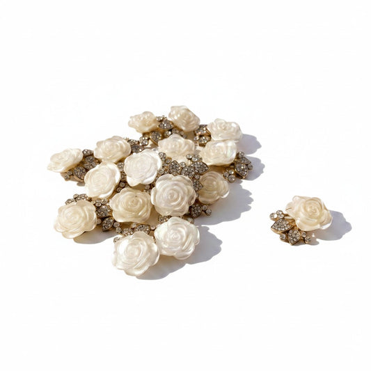 Flower Embellishment with Rhinestones