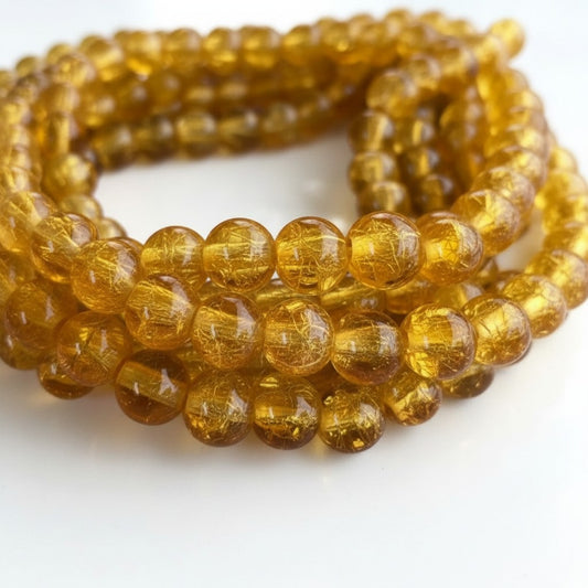 Glass Crackle Beads - Size 8mm