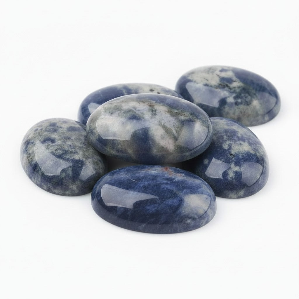 Sodalite Gemstone Oval Cabochons - 25x18mm