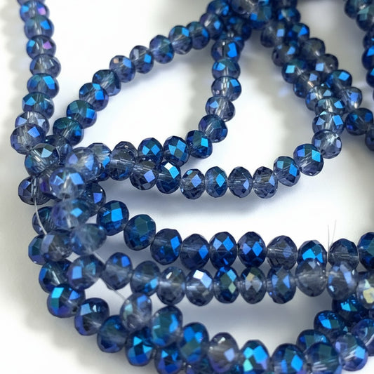 Strand Of Glass Beads - size 6x4mm