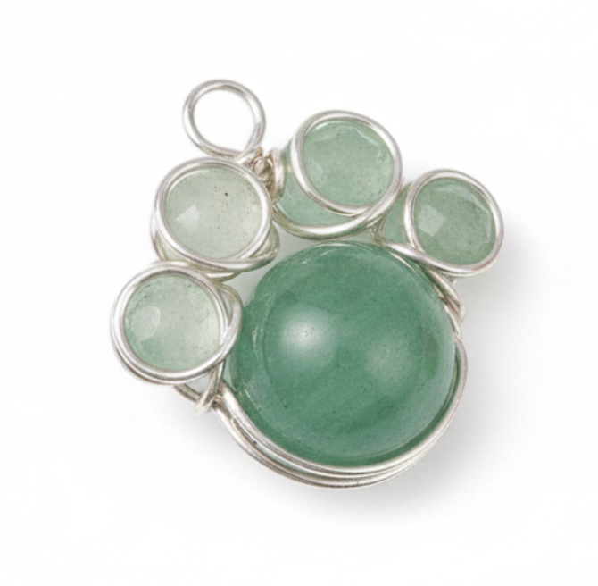 Paw Print Gemstone Pendants