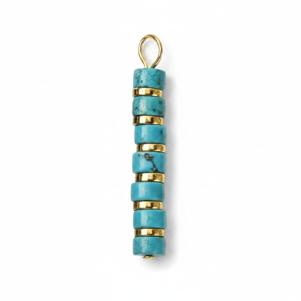 Gemstone Beaded Pendants - 33mm