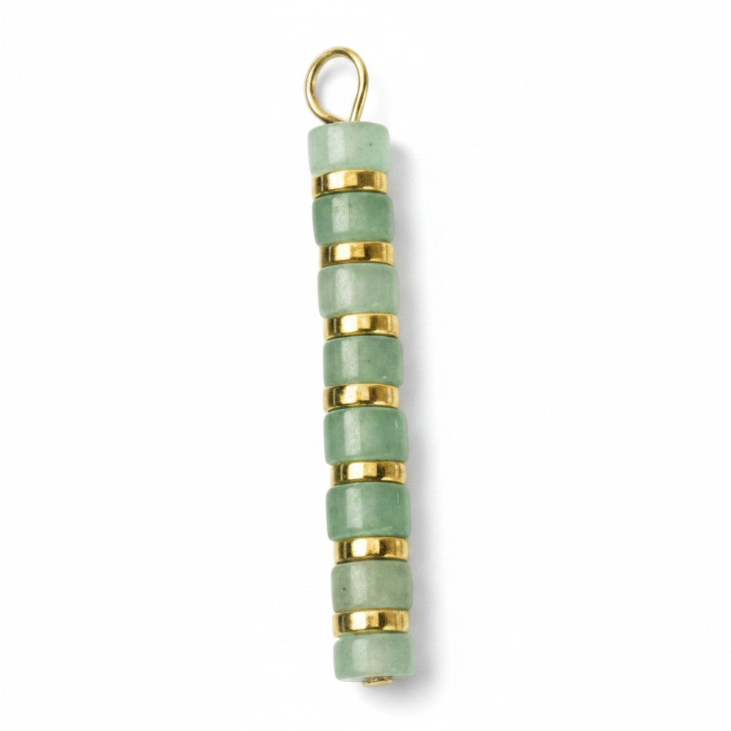 Gemstone Beaded Pendants - 33mm