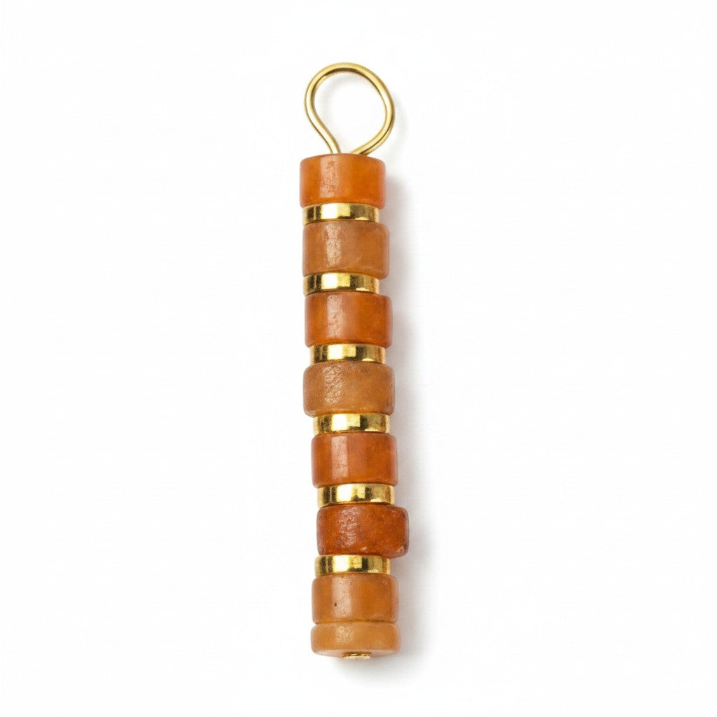 Gemstone Beaded Pendants - 33mm