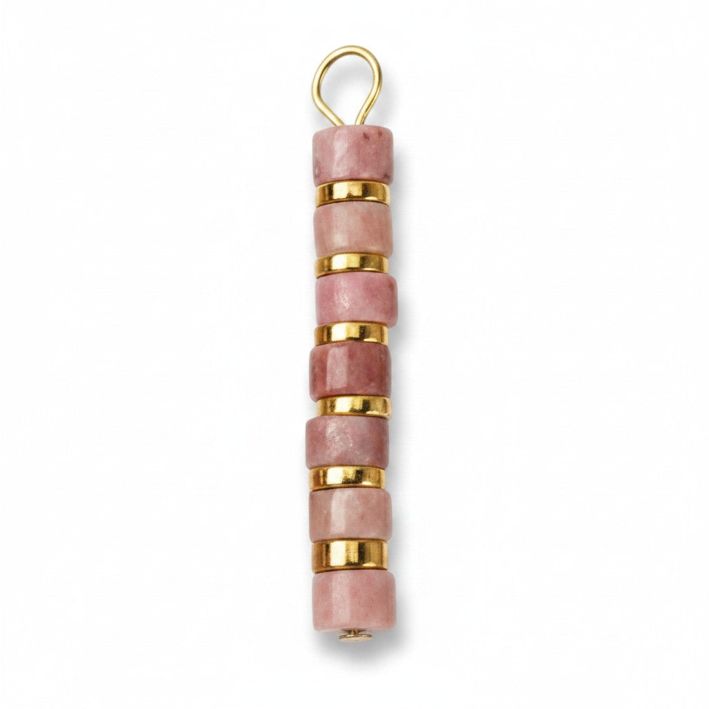 Gemstone Beaded Pendants - 33mm