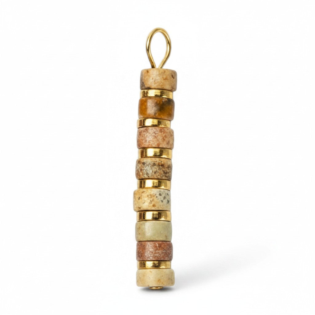 Gemstone Beaded Pendants - 33mm