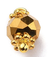 Faceted Electroplate Glass Bead Charm