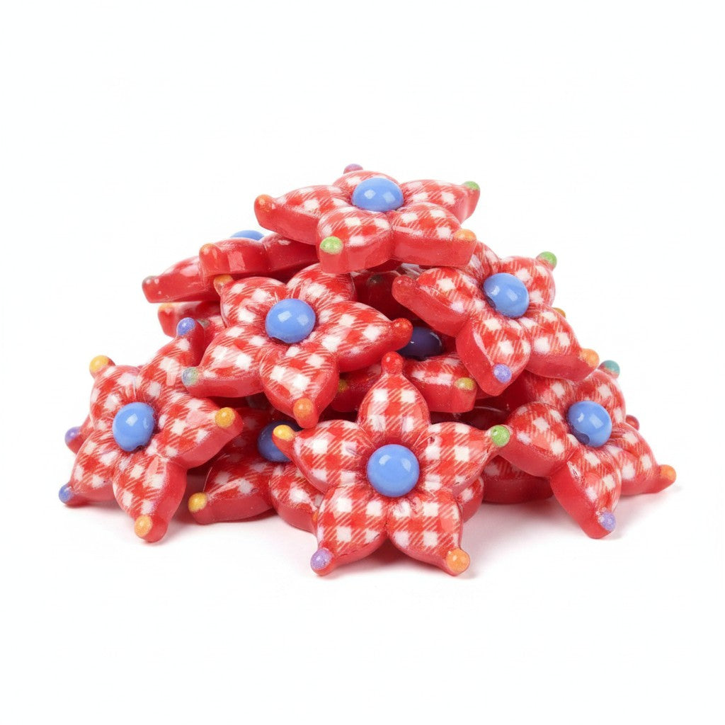 Tartan Flower Embellishment - 25mm